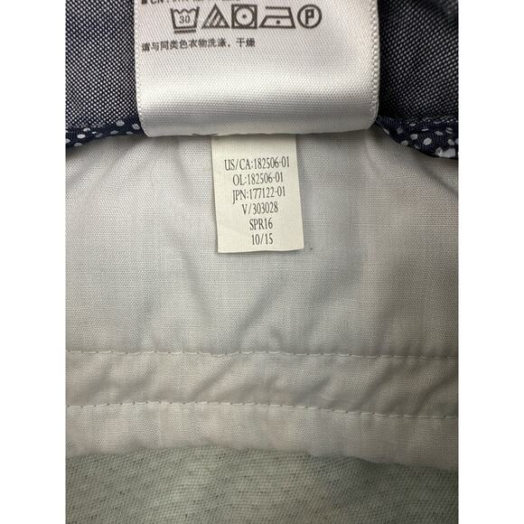 Banana Republic Pants Hampton Fit Crop Chino Green Geometric Womens 8 - Picture 5 of 10